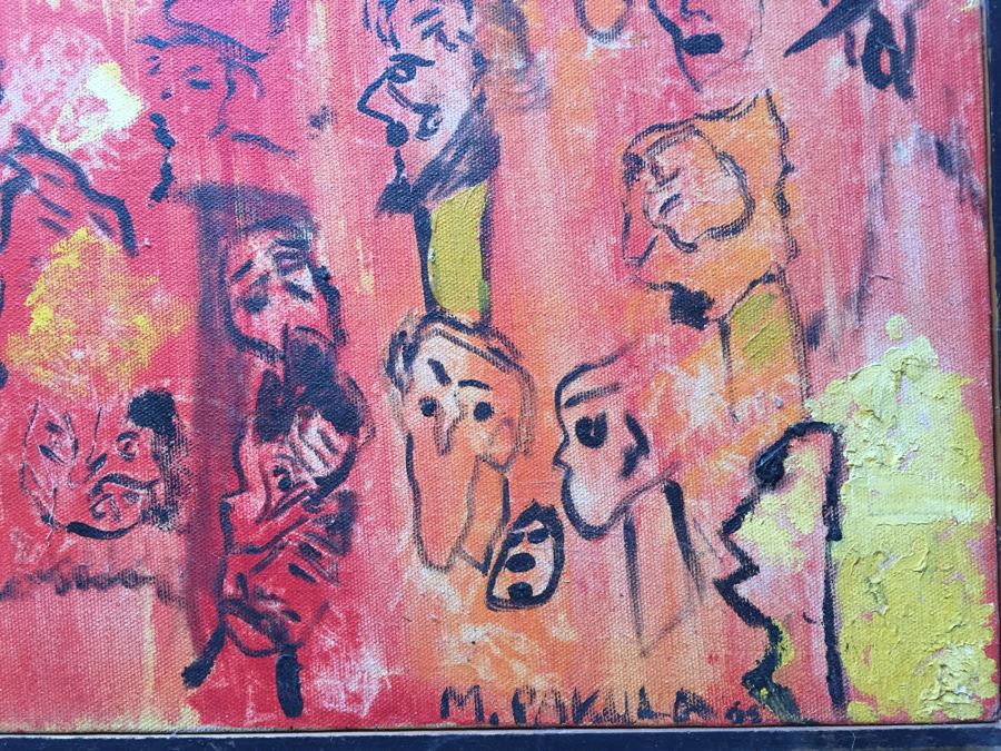 Original Painting On Canvas By Melanie Pakula Collage Of Faces 1966 [Photo 20]