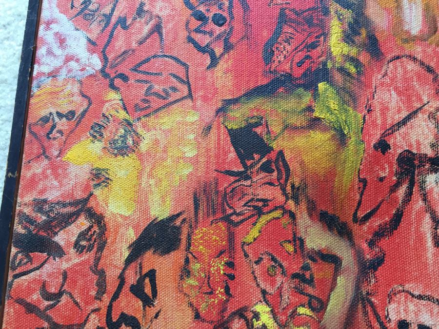 Original Painting On Canvas By Melanie Pakula Collage Of Faces 1966 [Photo 10]