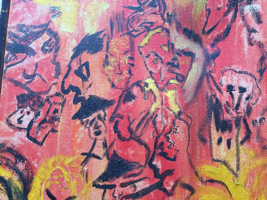 Original Painting On Canvas By Melanie Pakula Collage Of Faces 1966 [Photo 9]