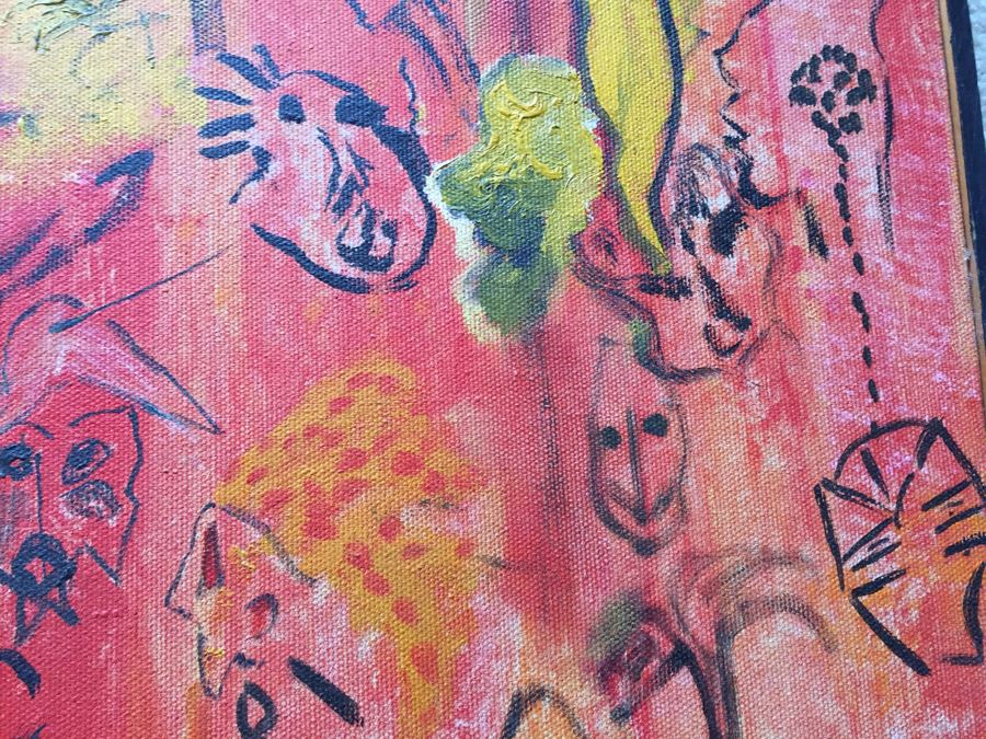 Original Painting On Canvas By Melanie Pakula Collage Of Faces 1966 [Photo 13]