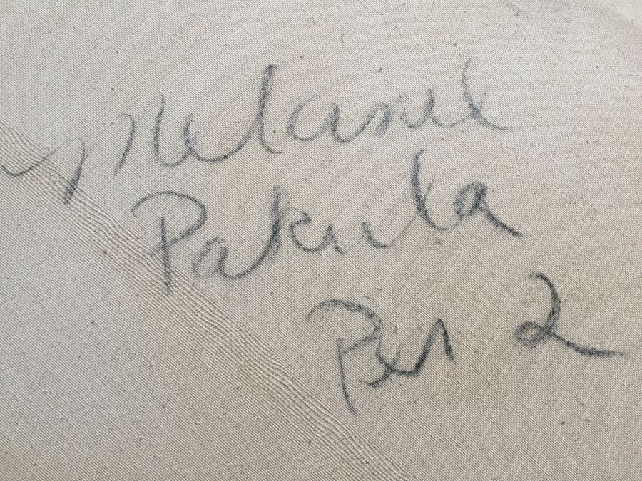 Original 1960's Oil Painting 'Fire Exit' By Melanie Pakula [Photo 8]