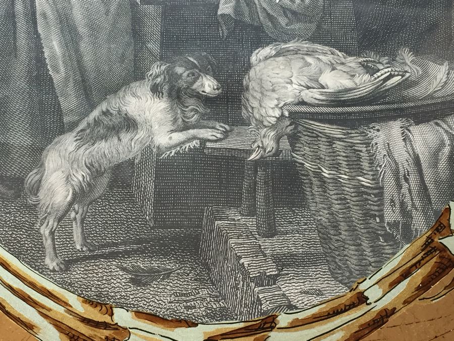 Antique Pair Of Stunning Black Forest Hand Carved Wooden Frames With Reverse Painted Glass Engravings [Photo 29]