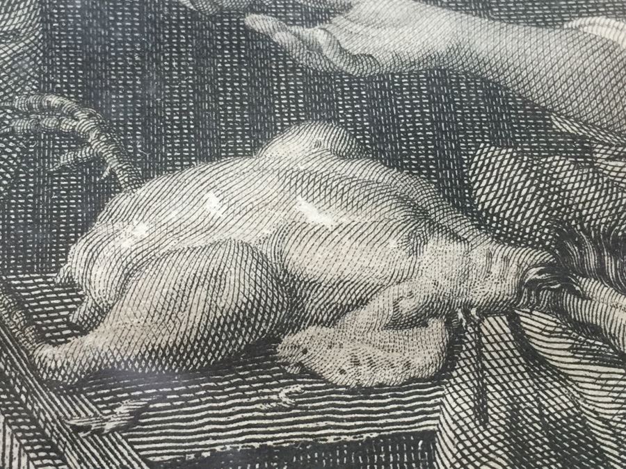 Antique Pair Of Stunning Black Forest Hand Carved Wooden Frames With Reverse Painted Glass Engravings [Photo 35]