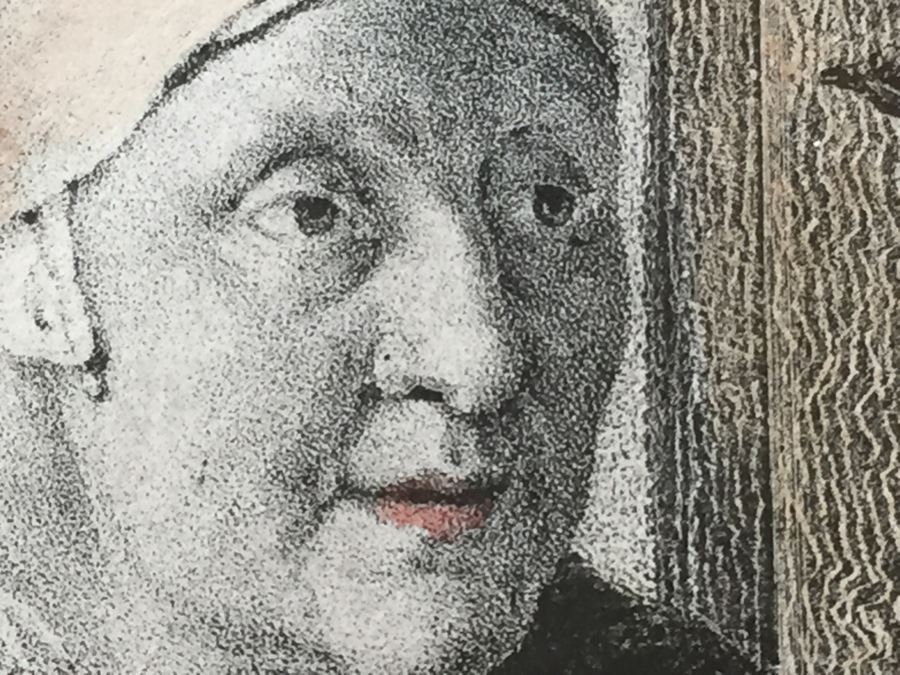 Antique Pair Of Stunning Black Forest Hand Carved Wooden Frames With Reverse Painted Glass Engravings [Photo 17]