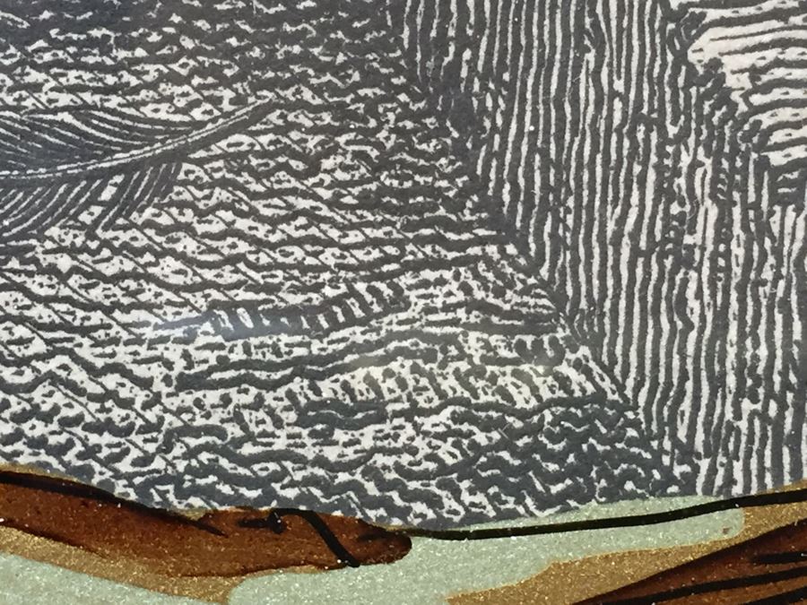 Antique Pair Of Stunning Black Forest Hand Carved Wooden Frames With Reverse Painted Glass Engravings [Photo 36]