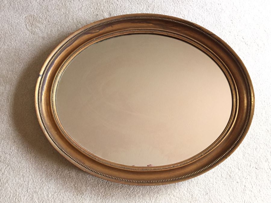 Nice Gold Oval Mirror