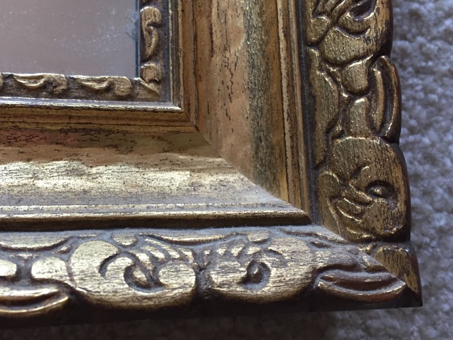 Nice Square Gold Beveled Mirror [Photo 5]