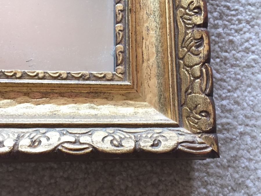 Nice Square Gold Beveled Mirror [Photo 2]