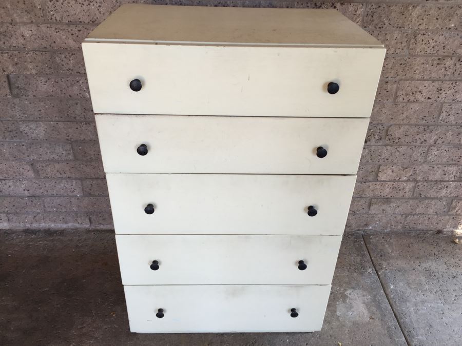 Vintage Chest Of Drawers Painted White - Genuine NASCO Product Manufactured By Nathan Shectman [Photo 4]