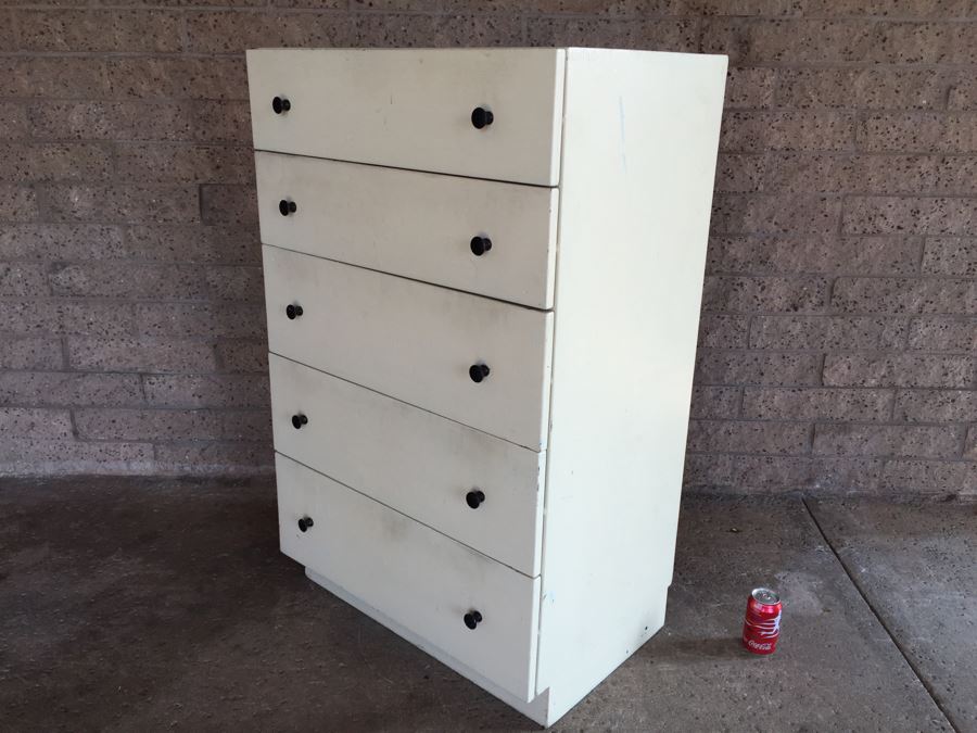 Vintage Chest Of Drawers Painted White - Genuine NASCO Product Manufactured By Nathan Shectman [Photo 2]