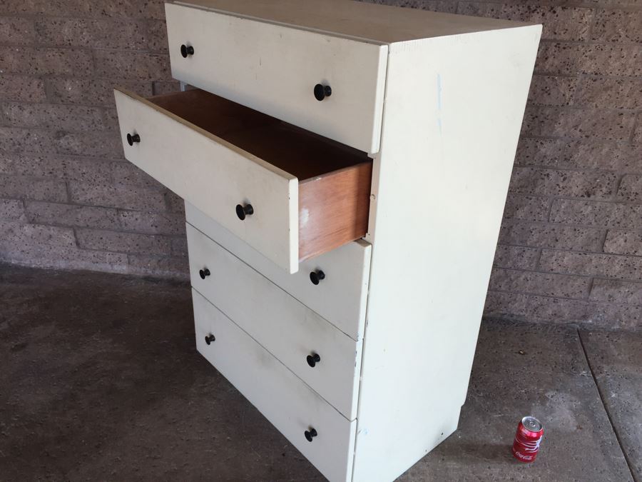 Vintage Chest Of Drawers Painted White - Genuine NASCO Product Manufactured By Nathan Shectman [Photo 7]