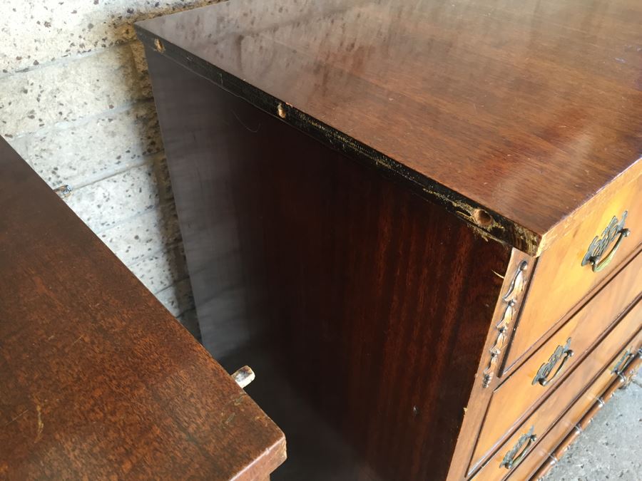 Stunning Unique Chinoiserie Hollywood Regency Two Piece Chest Of Drawers [Photo 22]