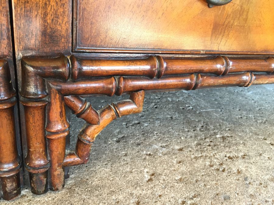 Stunning Unique Chinoiserie Hollywood Regency Two Piece Chest Of Drawers [Photo 20]