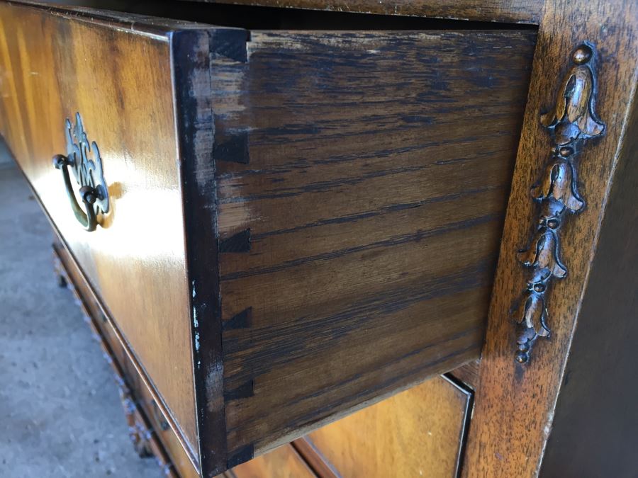 Stunning Unique Chinoiserie Hollywood Regency Two Piece Chest Of Drawers [Photo 13]