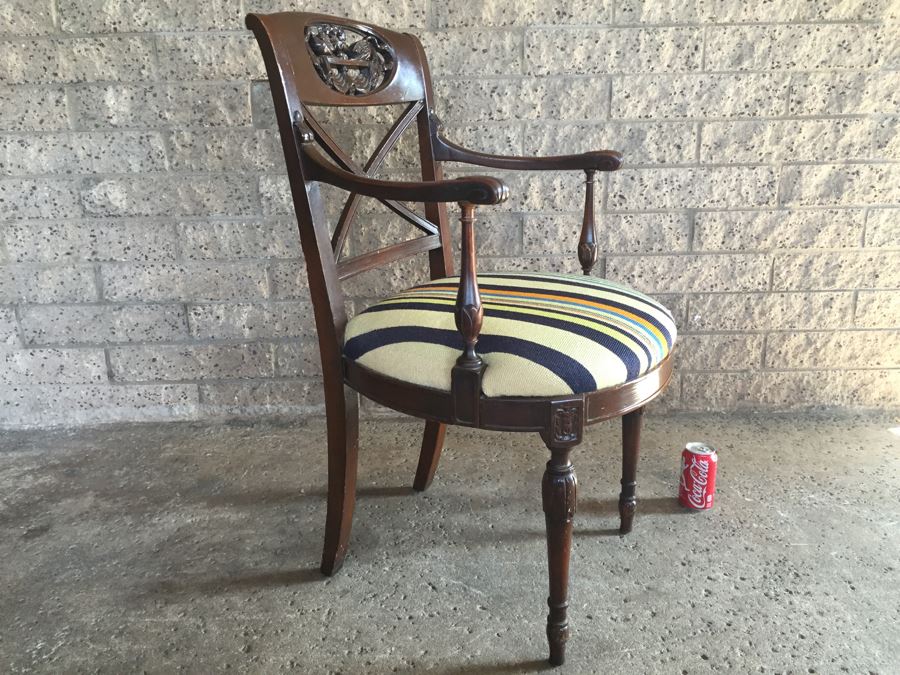 Nicely Carved Armchair With Carved Birds [Photo 18]
