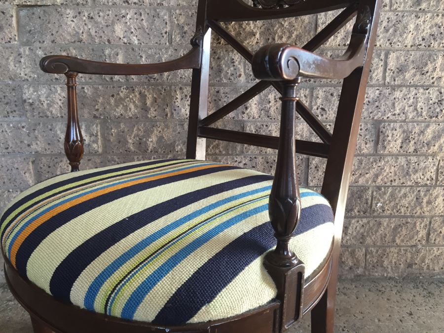 Nicely Carved Armchair With Carved Birds [Photo 11]