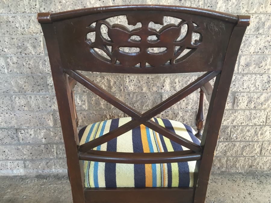 Nicely Carved Armchair With Carved Birds [Photo 14]