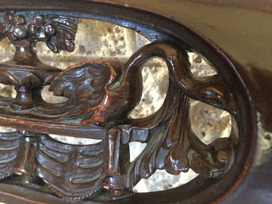 Nicely Carved Armchair With Carved Birds [Photo 9]