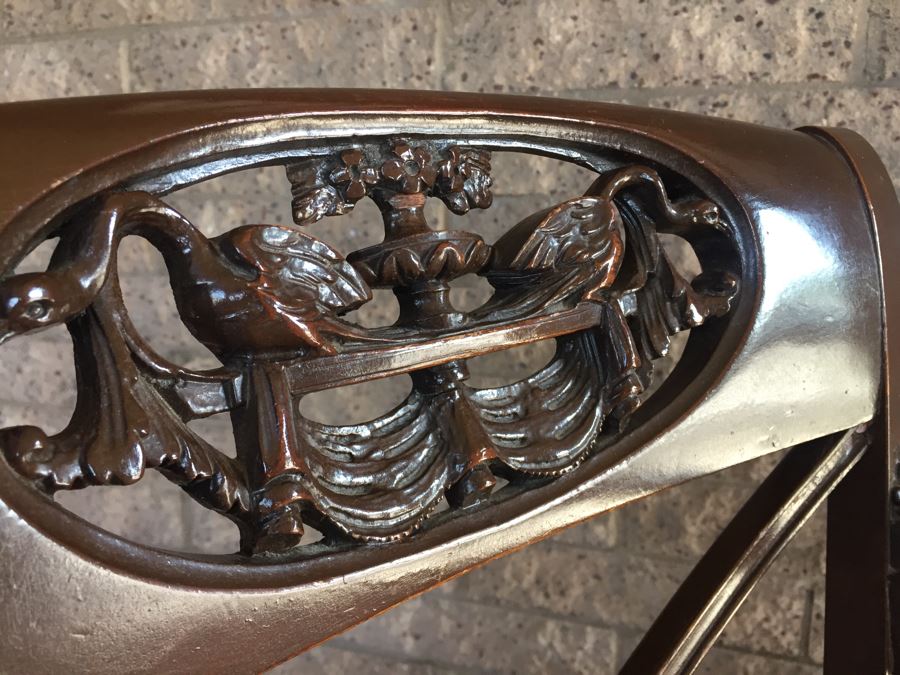 Nicely Carved Armchair With Carved Birds [Photo 17]