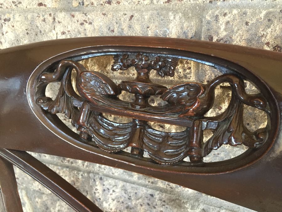 Nicely Carved Armchair With Carved Birds [Photo 7]