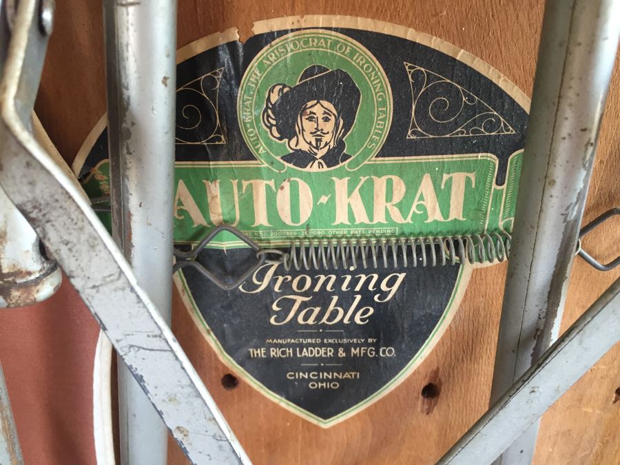 Vintage Auto Krat Ironing Table Board By The Rich Ladder & Mfg Co Cincinnati, OH [Photo 3]