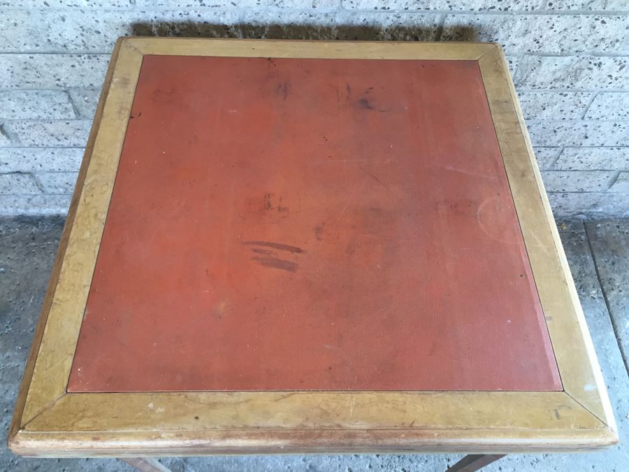 Vintage Wooden Folding Card Table [Photo 6]