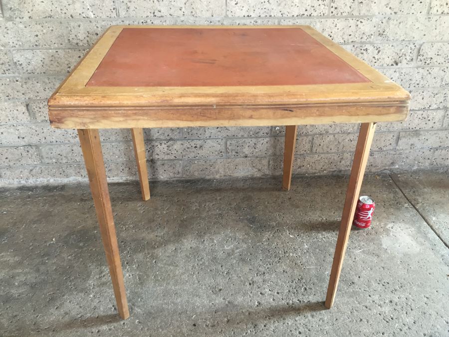 Vintage Wooden Folding Card Table [Photo 5]