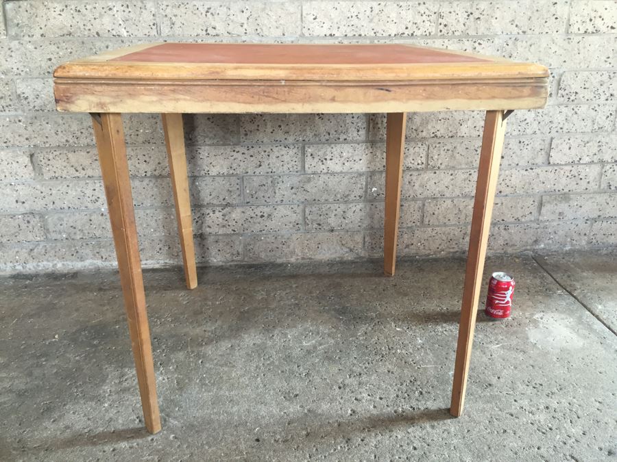 Vintage Wooden Folding Card Table [Photo 3]
