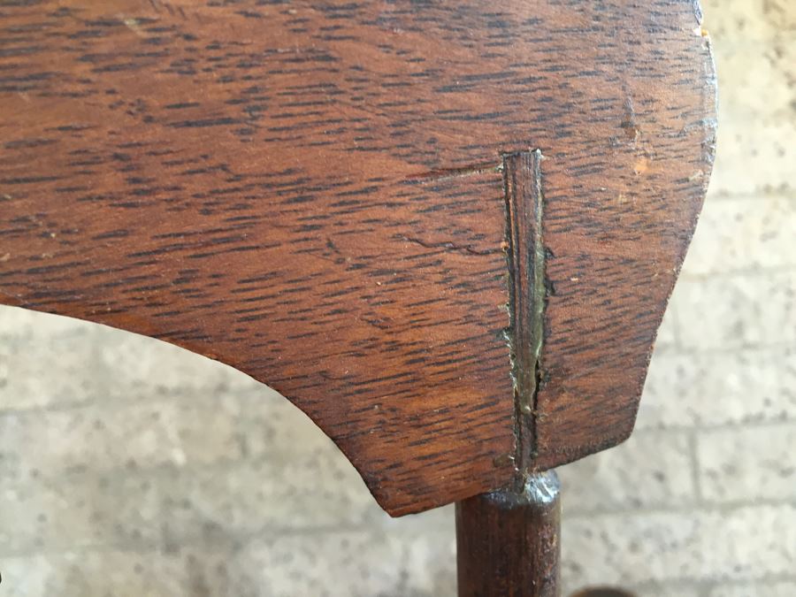 Nice Antique Cane Seat Rocking Chair With Dragon And Floral Motif Carvings [Photo 16]