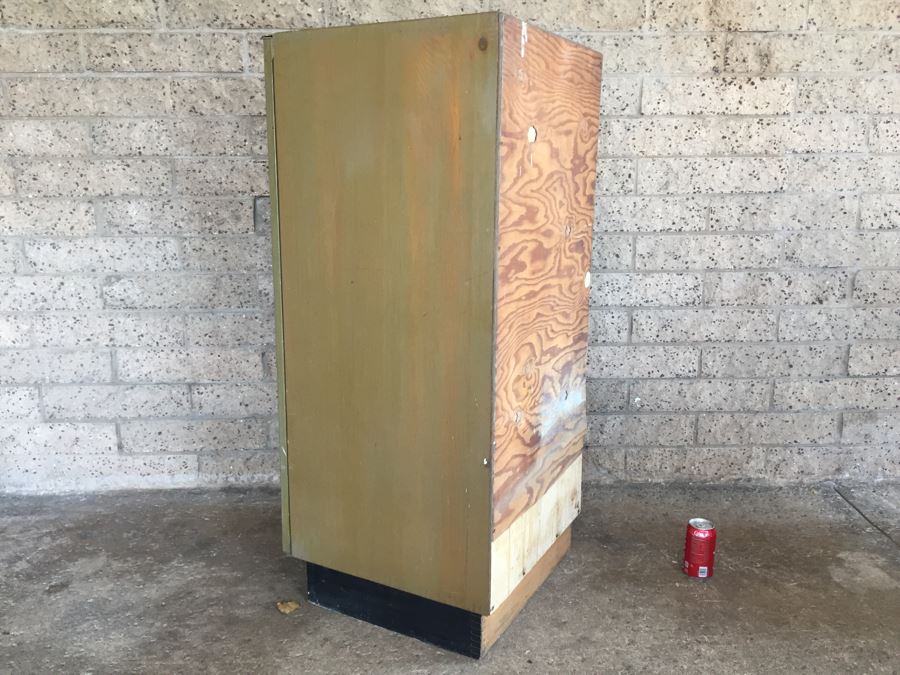 Child's Wooden Armoire Closet Painted Green - Genuine NASCO Product Manufactured By Nathan Shectman [Photo 13]