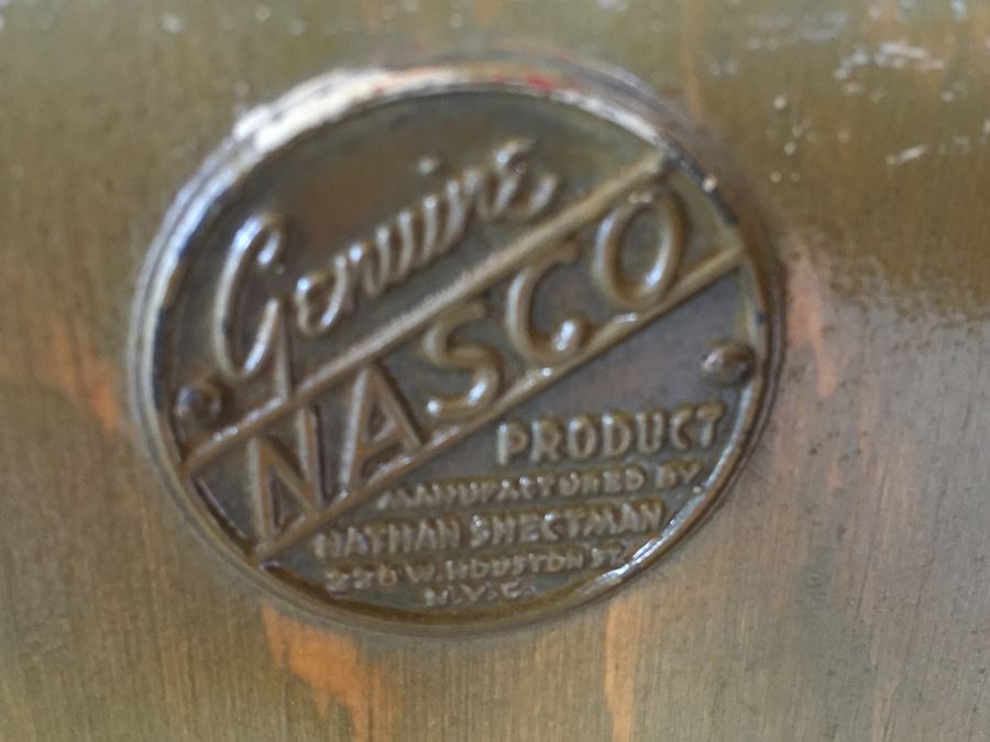 Pair Of Wooden Cabinets Painted Red - Genuine NASCO Product Manufactured By Nathan Shectman [Photo 3]