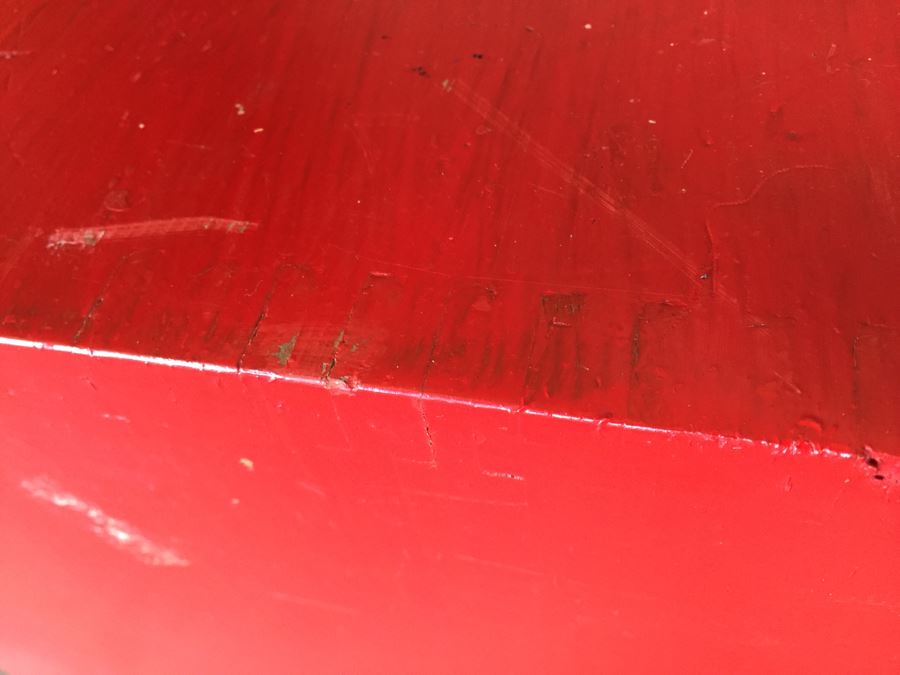 Pair Of Wooden Cabinets Painted Red - Genuine NASCO Product Manufactured By Nathan Shectman [Photo 9]