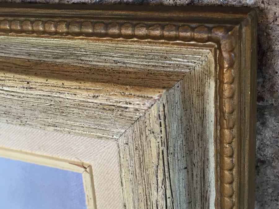 Impressive Plein Air Original Oil Painting By June Woolsey Titled 'Lake Hodges - After The Rain' Local 35' x 45' [Photo 17]