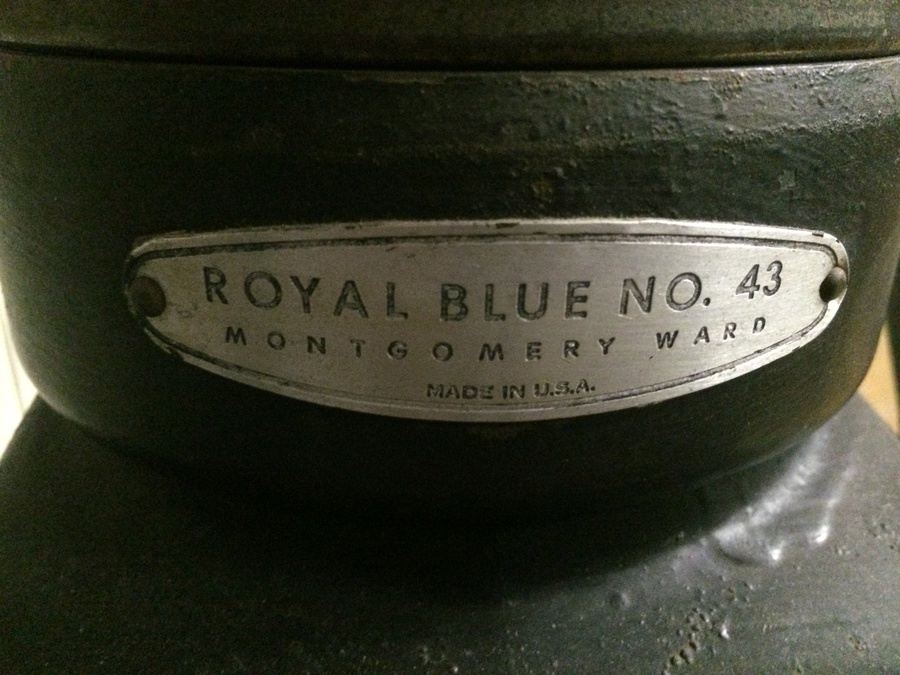 Industrial Lamp - Montgomery Ward Metal Cream Separator Royal Blue No. 43  [Photo 2]
