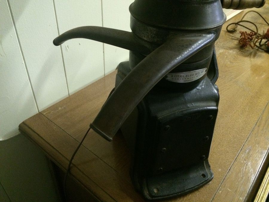 Industrial Lamp - Montgomery Ward Metal Cream Separator Royal Blue No. 43  [Photo 5]