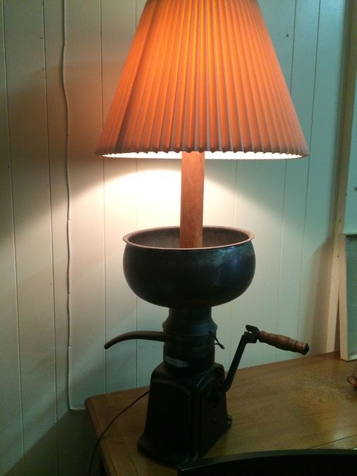 Industrial Lamp - Montgomery Ward Metal Cream Separator Royal Blue No. 43  [Photo 1]