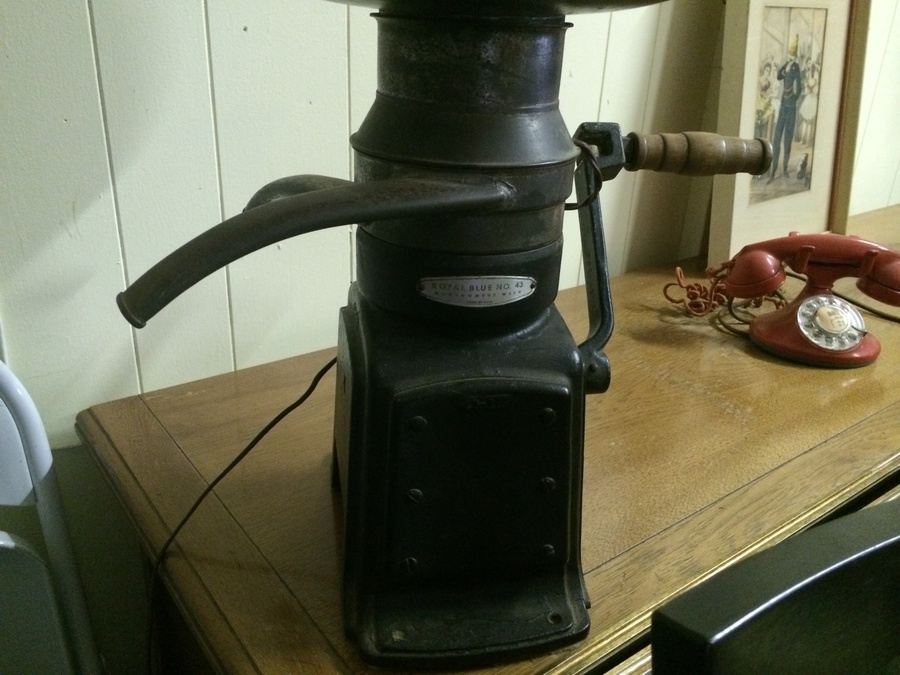 Industrial Lamp - Montgomery Ward Metal Cream Separator Royal Blue No. 43  [Photo 3]