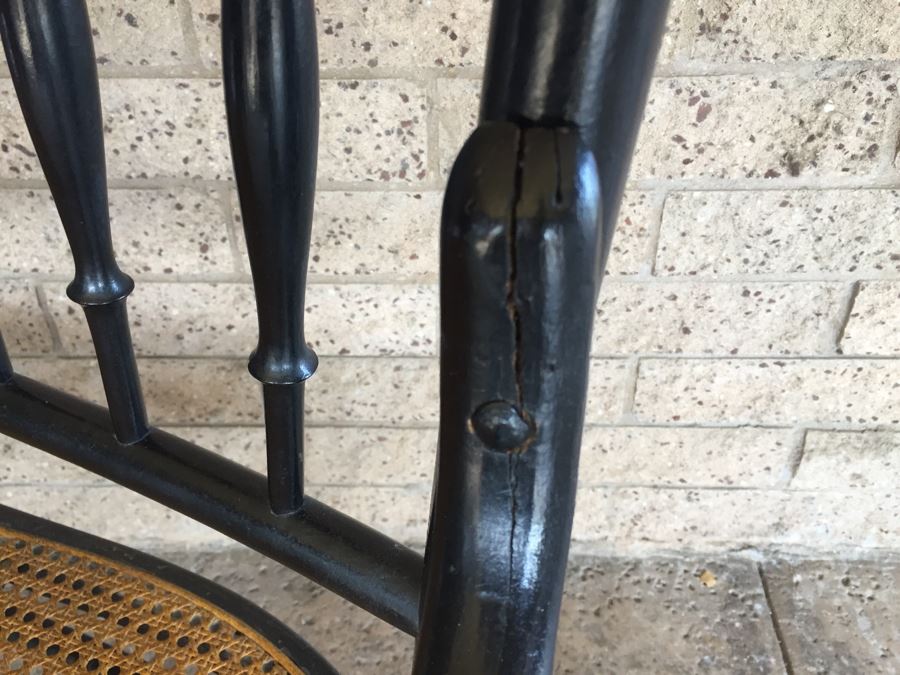 Vintage Cane Seat Settee Bench [Photo 6]