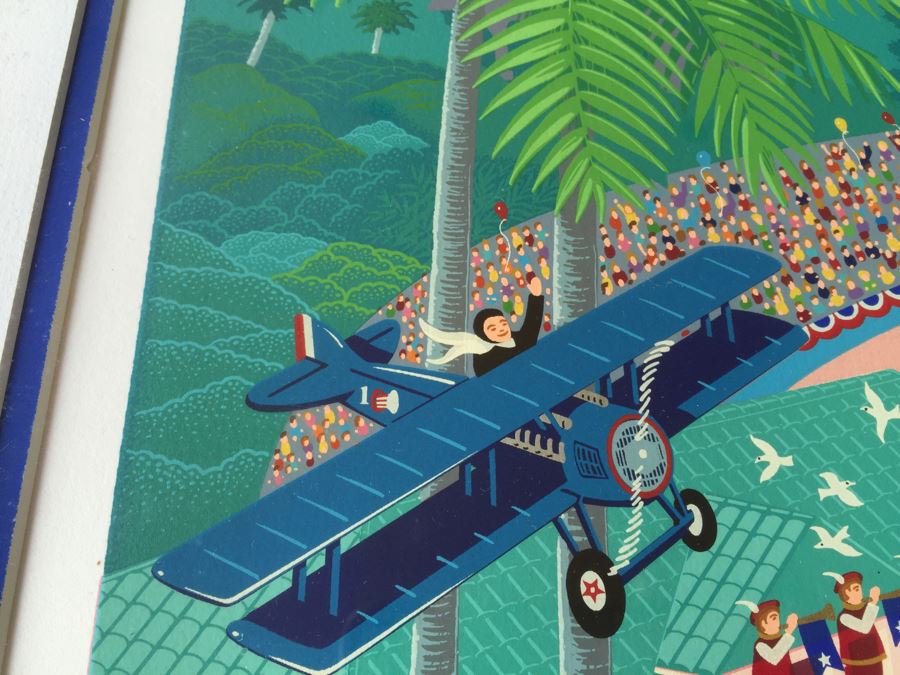 Melanie Taylor Kent Signed Limited Edition Serigraph Titled 'Rose Parade Centennial' 1988 297 Of 400 Replacement Value $4,500 [Photo 18]