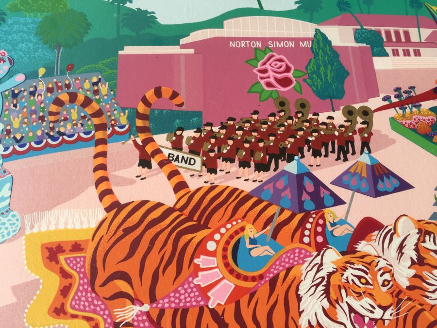 Melanie Taylor Kent Signed Limited Edition Serigraph Titled 'Rose Parade Centennial' 1988 297 Of 400 Replacement Value $4,500 [Photo 21]