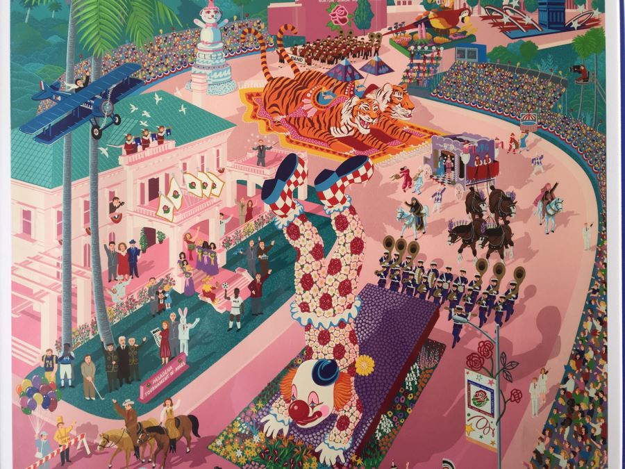 Melanie Taylor Kent Signed Limited Edition Serigraph Titled 'Rose Parade Centennial' 1988 297 Of 400 Replacement Value $4,500 [Photo 5]