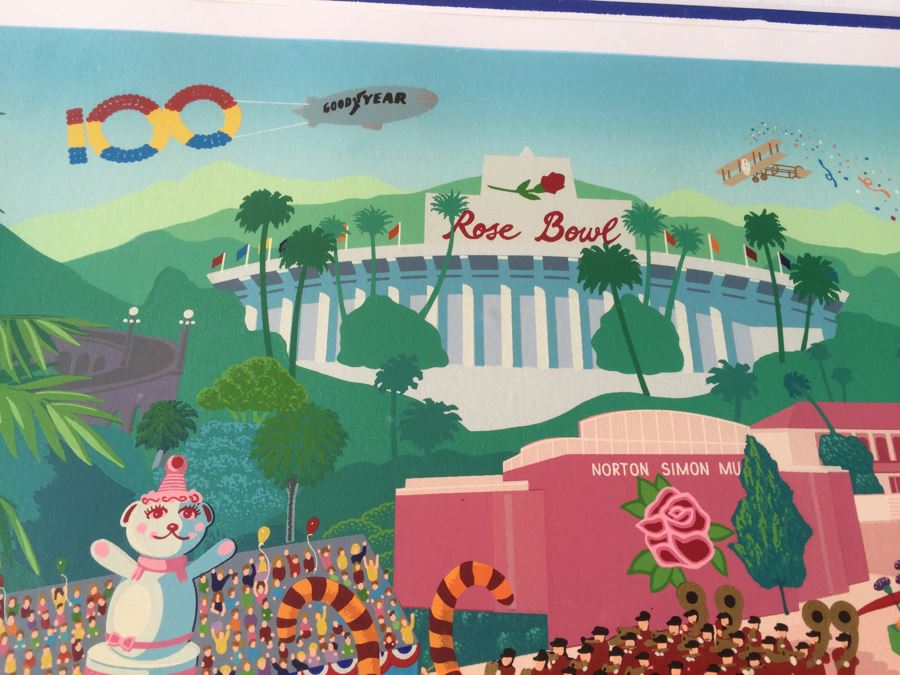 Melanie Taylor Kent Signed Limited Edition Serigraph Titled 'Rose Parade Centennial' 1988 297 Of 400 Replacement Value $4,500 [Photo 20]