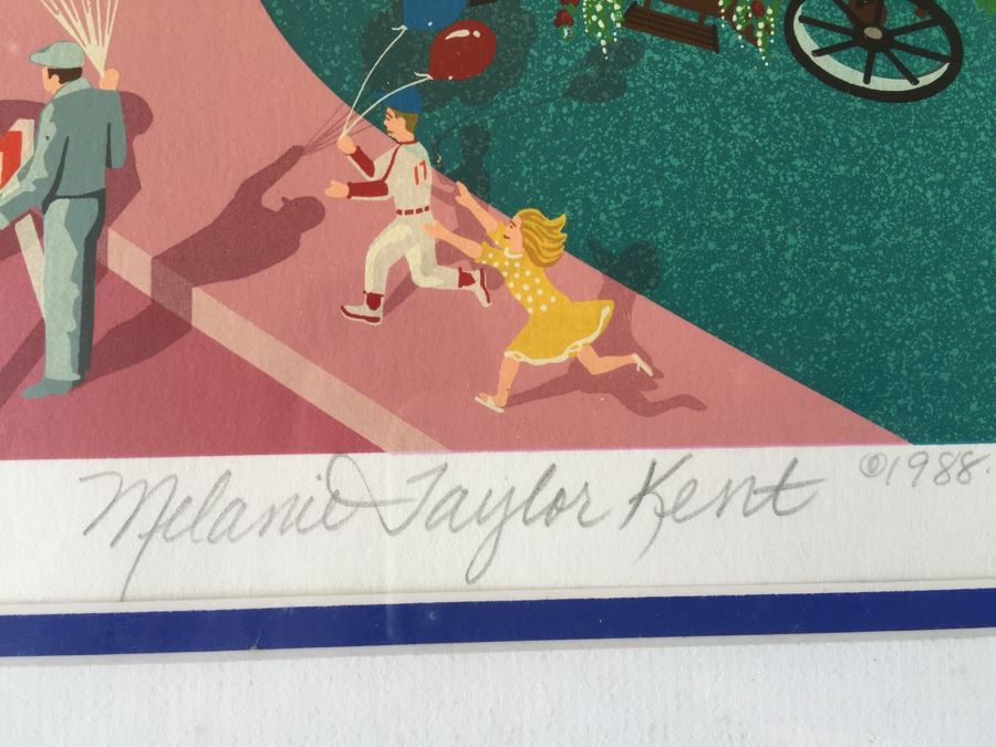 Melanie Taylor Kent Signed Limited Edition Serigraph Titled 'Rose Parade Centennial' 1988 297 Of 400 Replacement Value $4,500 [Photo 3]