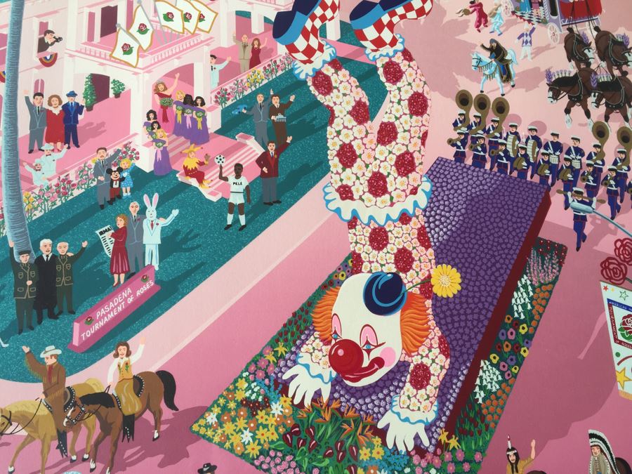 Melanie Taylor Kent Signed Limited Edition Serigraph Titled 'Rose Parade Centennial' 1988 297 Of 400 Replacement Value $4,500 [Photo 11]