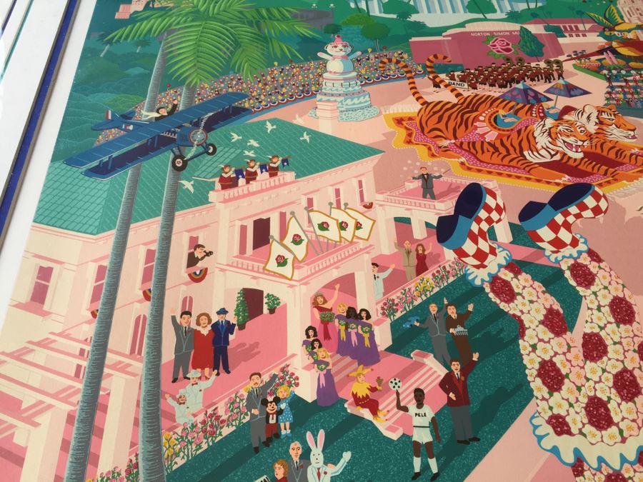 Melanie Taylor Kent Signed Limited Edition Serigraph Titled 'Rose Parade Centennial' 1988 297 Of 400 Replacement Value $4,500 [Photo 13]