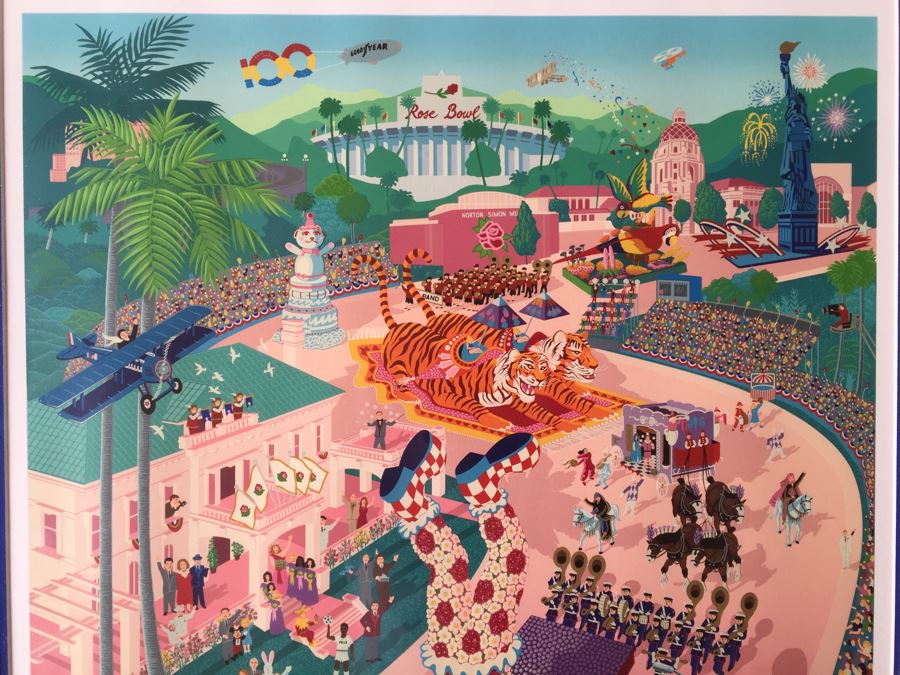 Melanie Taylor Kent Signed Limited Edition Serigraph Titled 'Rose Parade Centennial' 1988 297 Of 400 Replacement Value $4,500 [Photo 2]