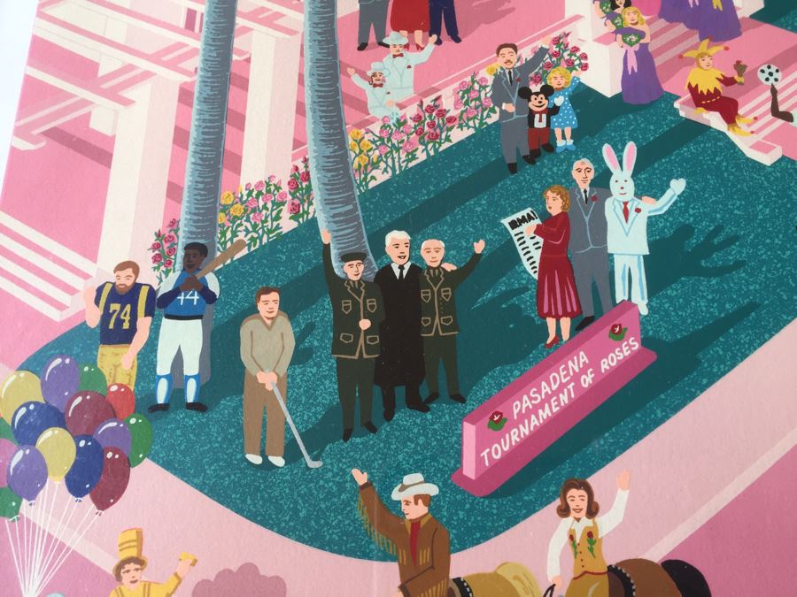 Melanie Taylor Kent Signed Limited Edition Serigraph Titled 'Rose Parade Centennial' 1988 297 Of 400 Replacement Value $4,500 [Photo 12]