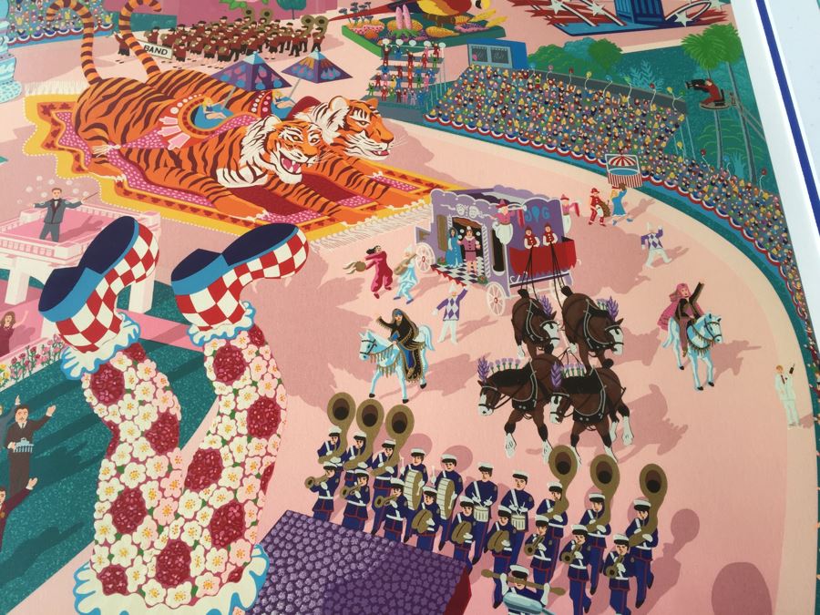 Melanie Taylor Kent Signed Limited Edition Serigraph Titled 'Rose Parade Centennial' 1988 297 Of 400 Replacement Value $4,500 [Photo 16]