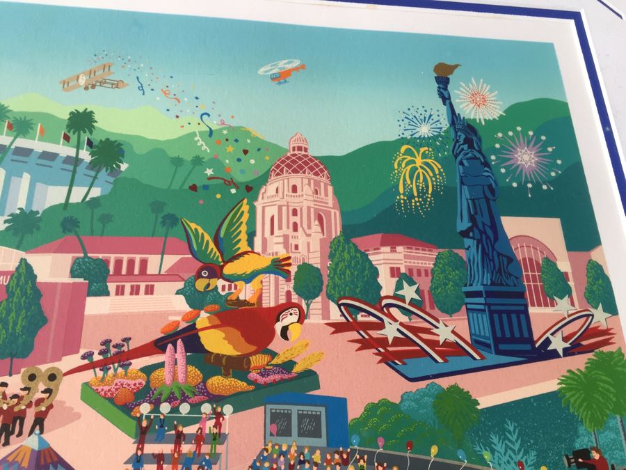 Melanie Taylor Kent Signed Limited Edition Serigraph Titled 'Rose Parade Centennial' 1988 297 Of 400 Replacement Value $4,500 [Photo 19]