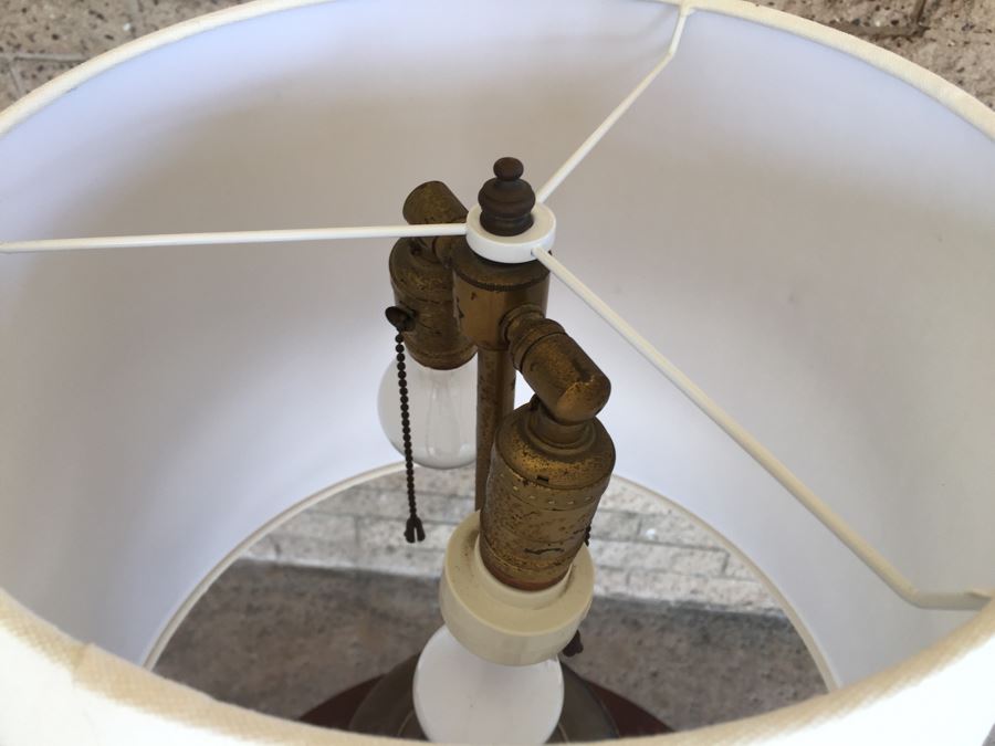 Nice Mid-Century Blue And Gold Murano Glass Lamp [Photo 6]